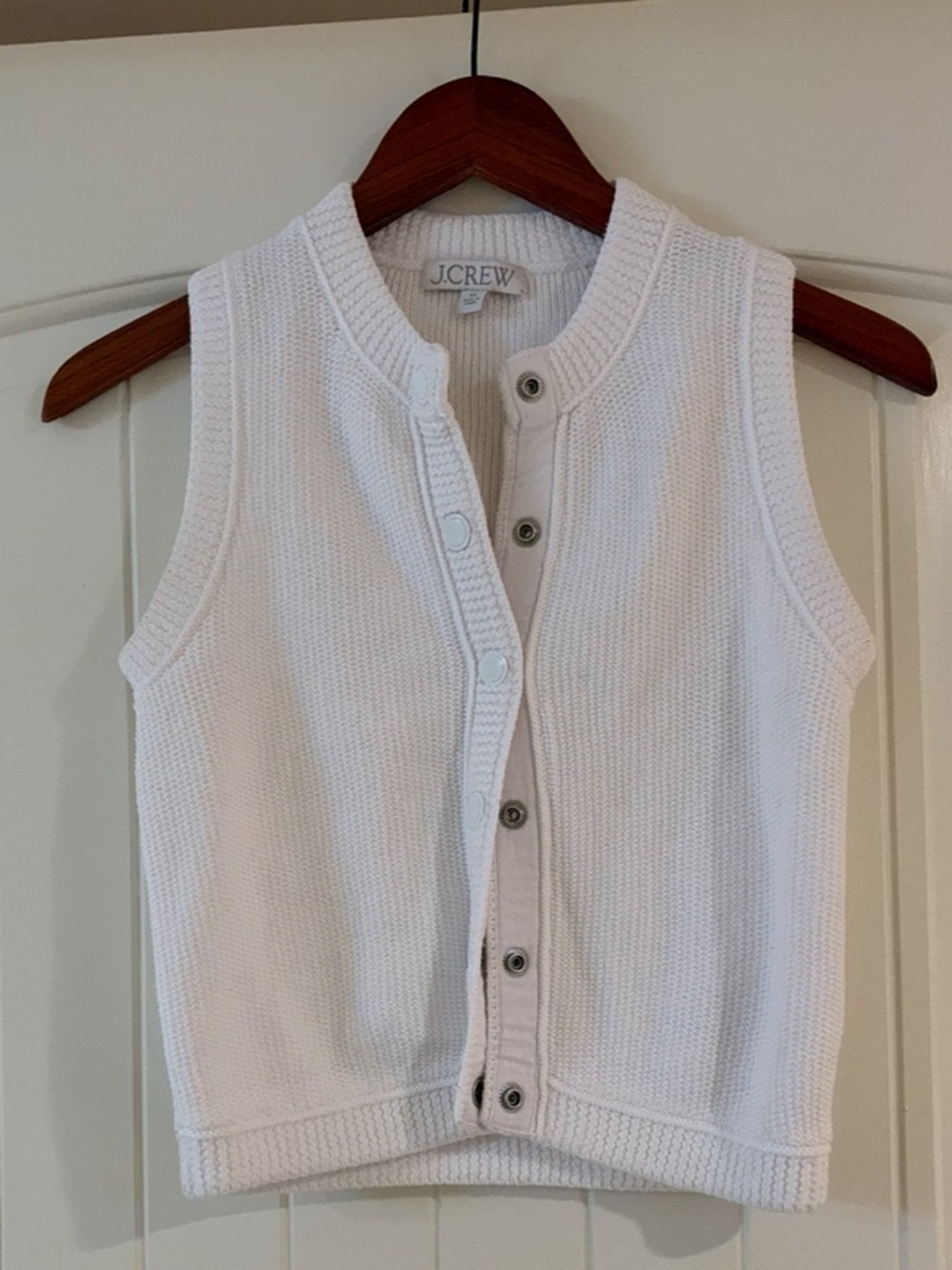 J.Crew Cropped Button Up Sweater Tank Size XS